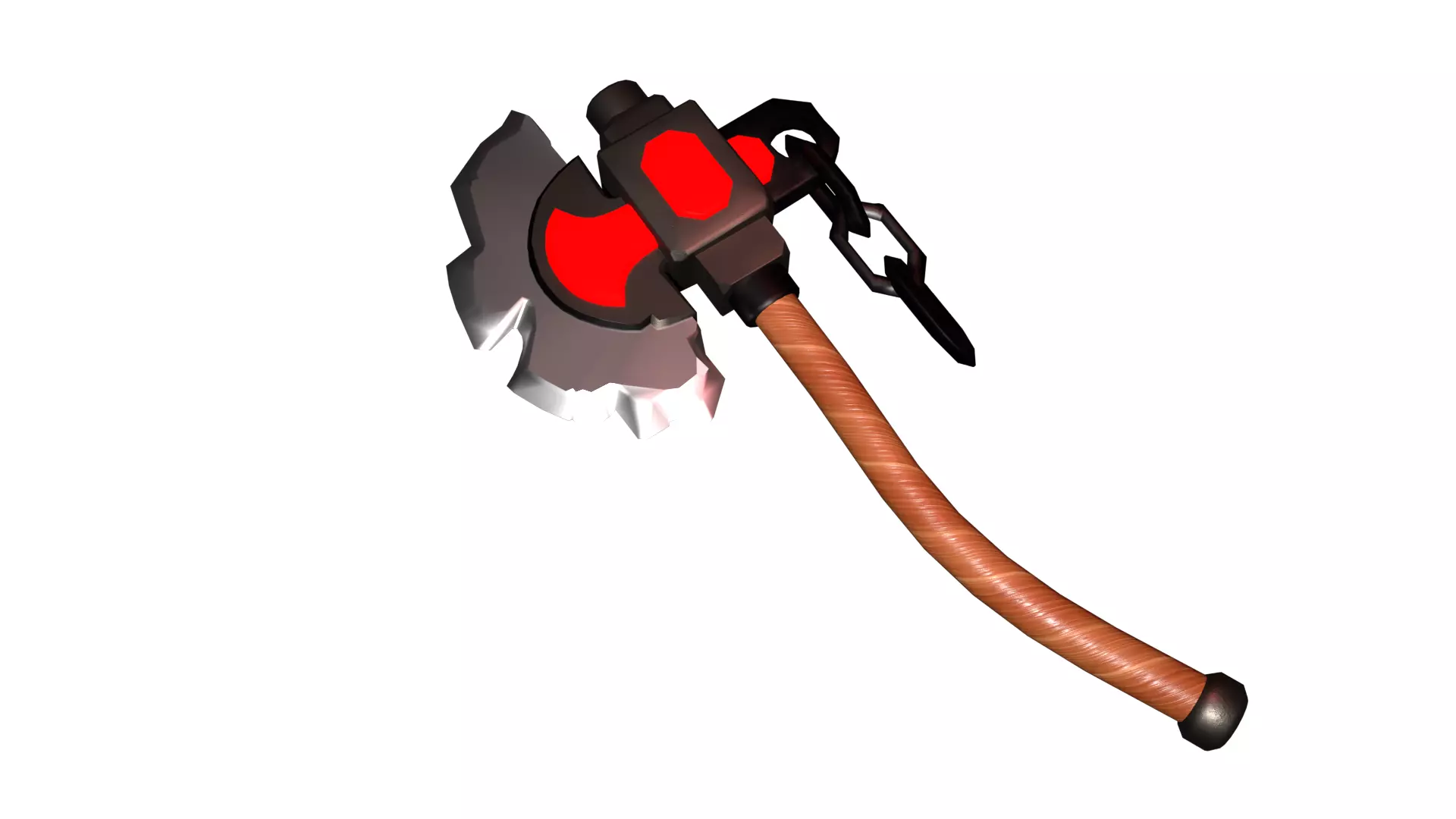 Glowing Fantasy Sci-Fi Hammer Weapon 3D Model Low-poly 3D model