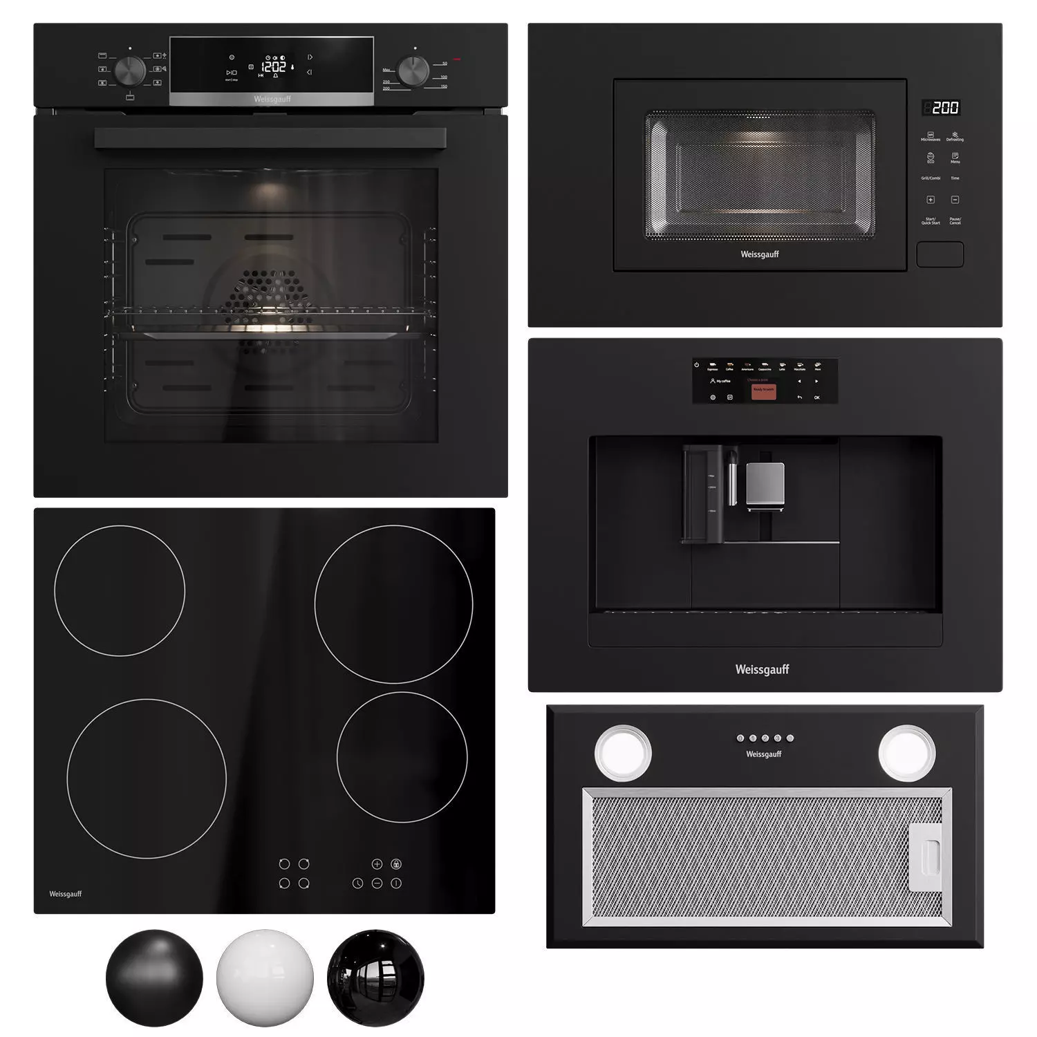 Built-in kitchen appliances Weissgauff 01 3D model