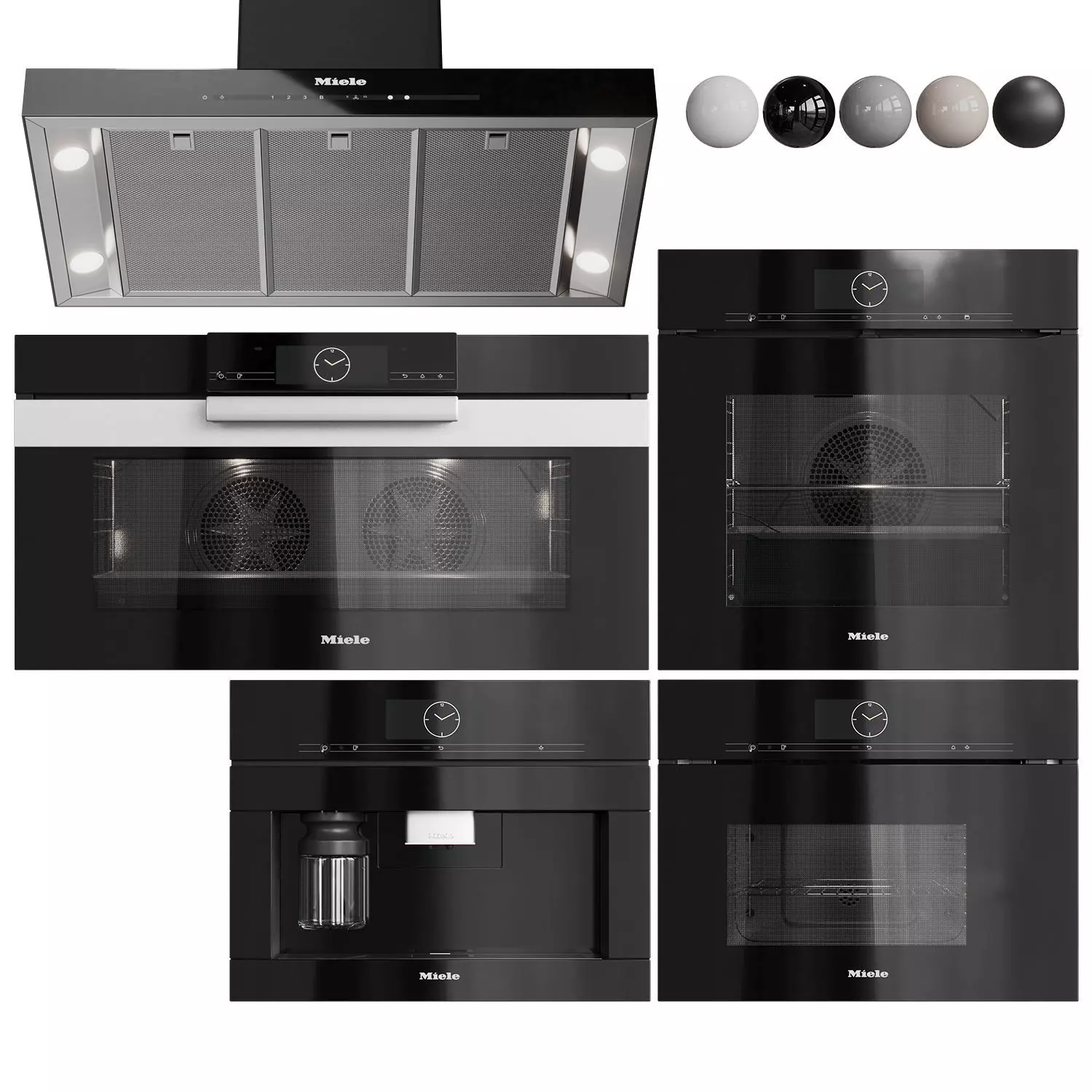 Miele 02 built-in kitchen appliances 3D model