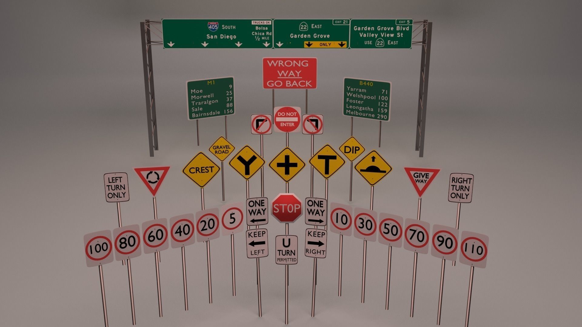 36 street sign Package 3D model_0
