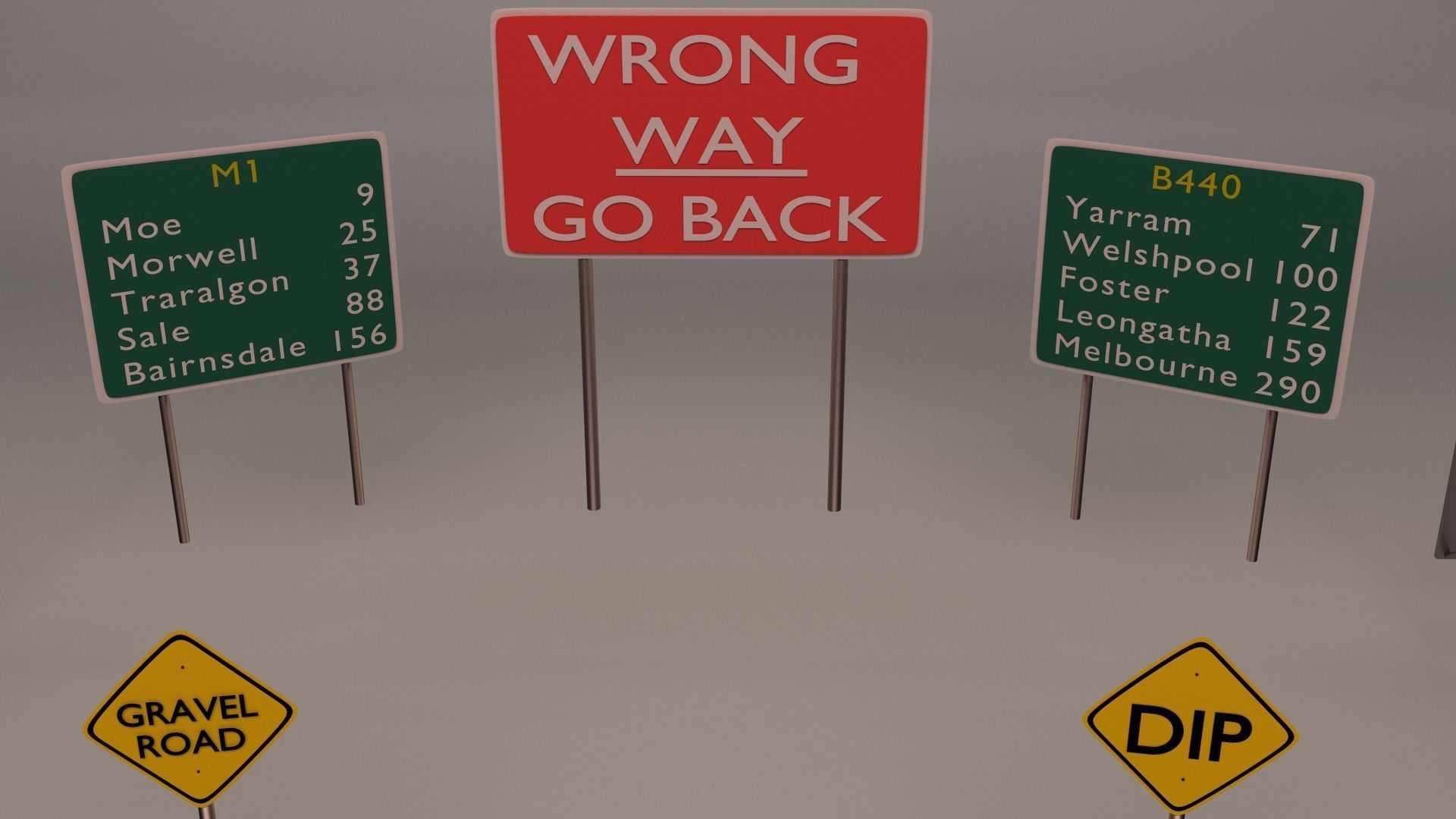 36 street sign Package 3D model_7