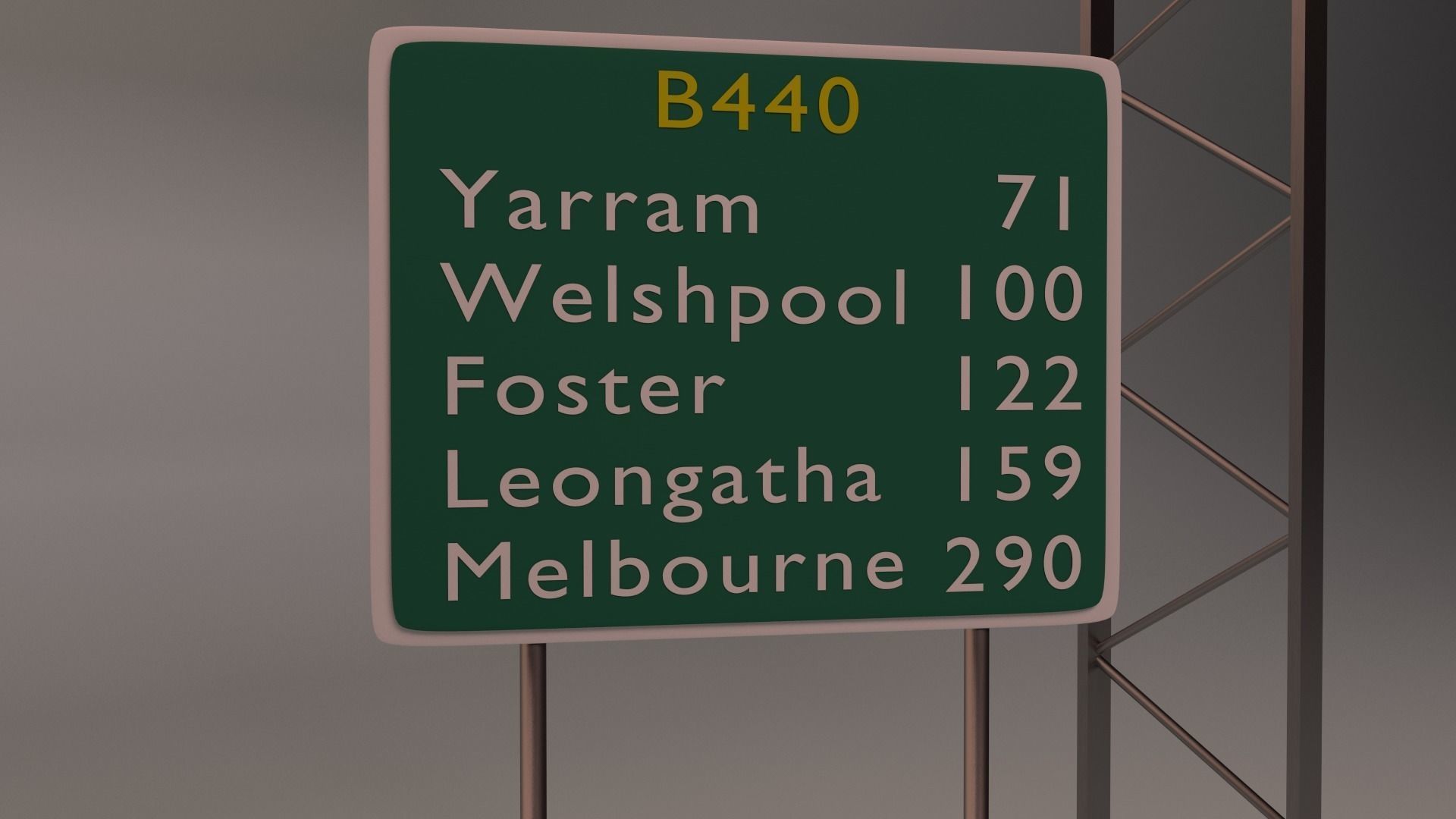 36 street sign Package 3D model_6