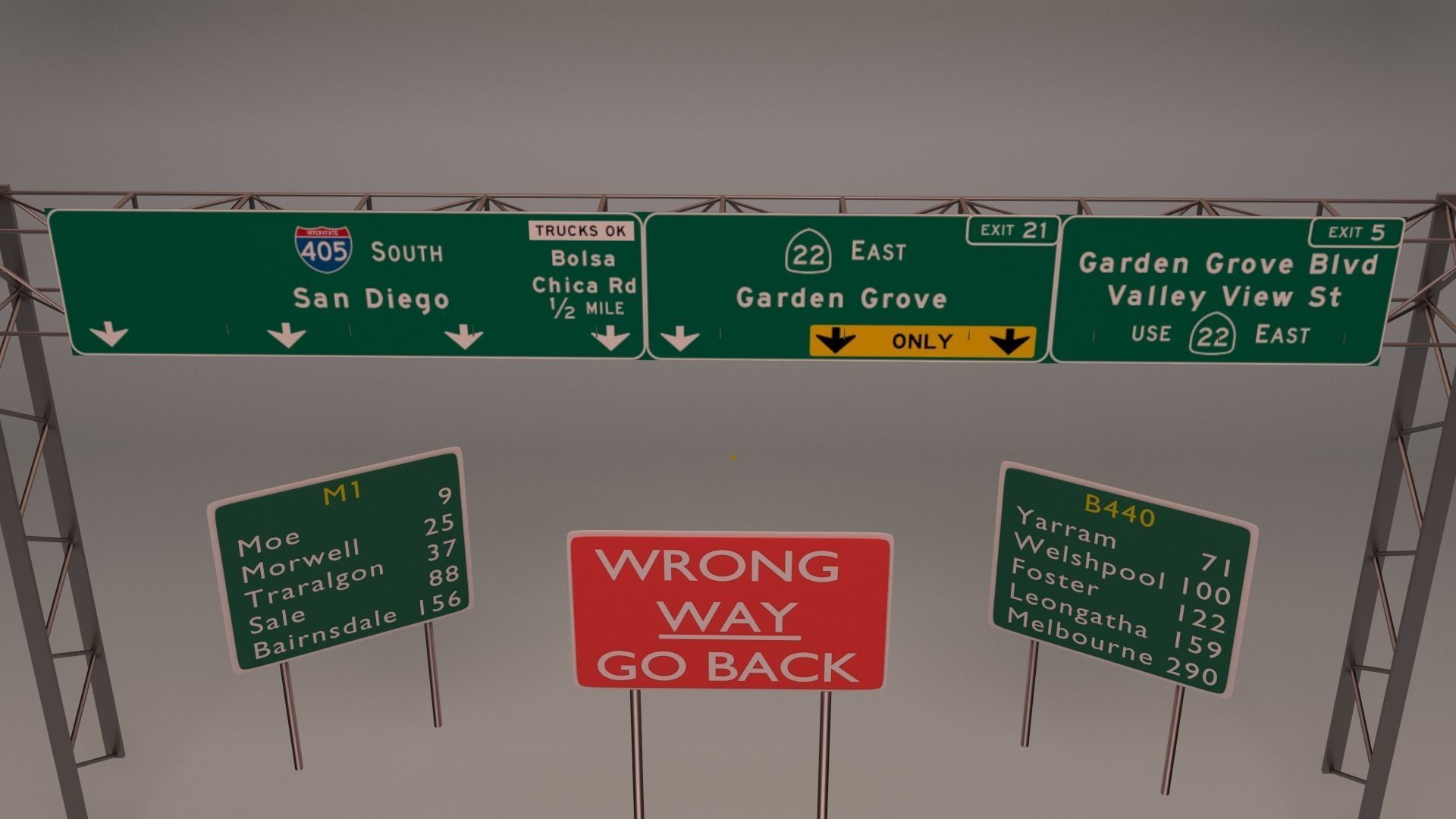 36 street sign Package 3D model_8