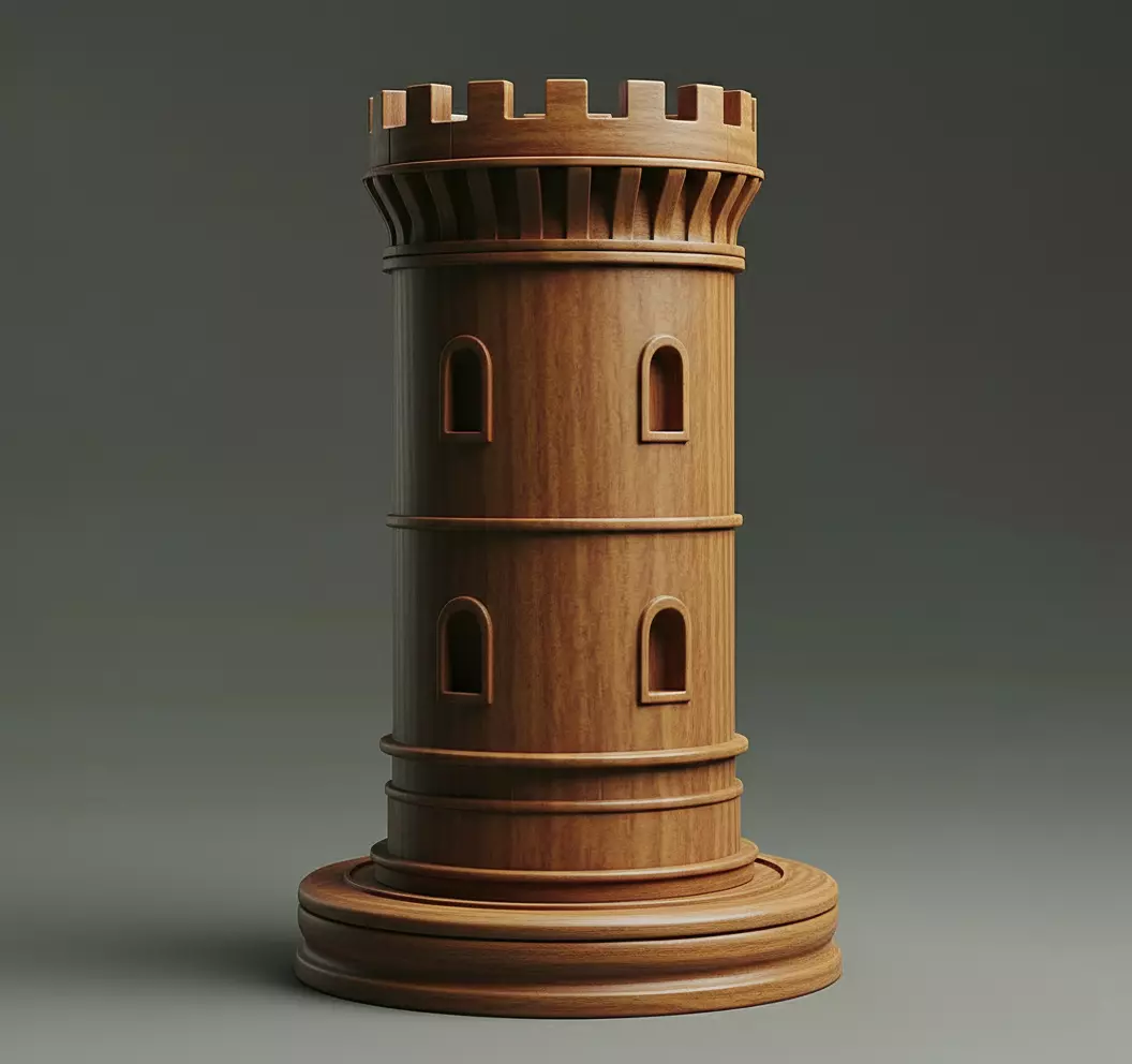 Ancient Roman Rook Chess Piece 3D print model