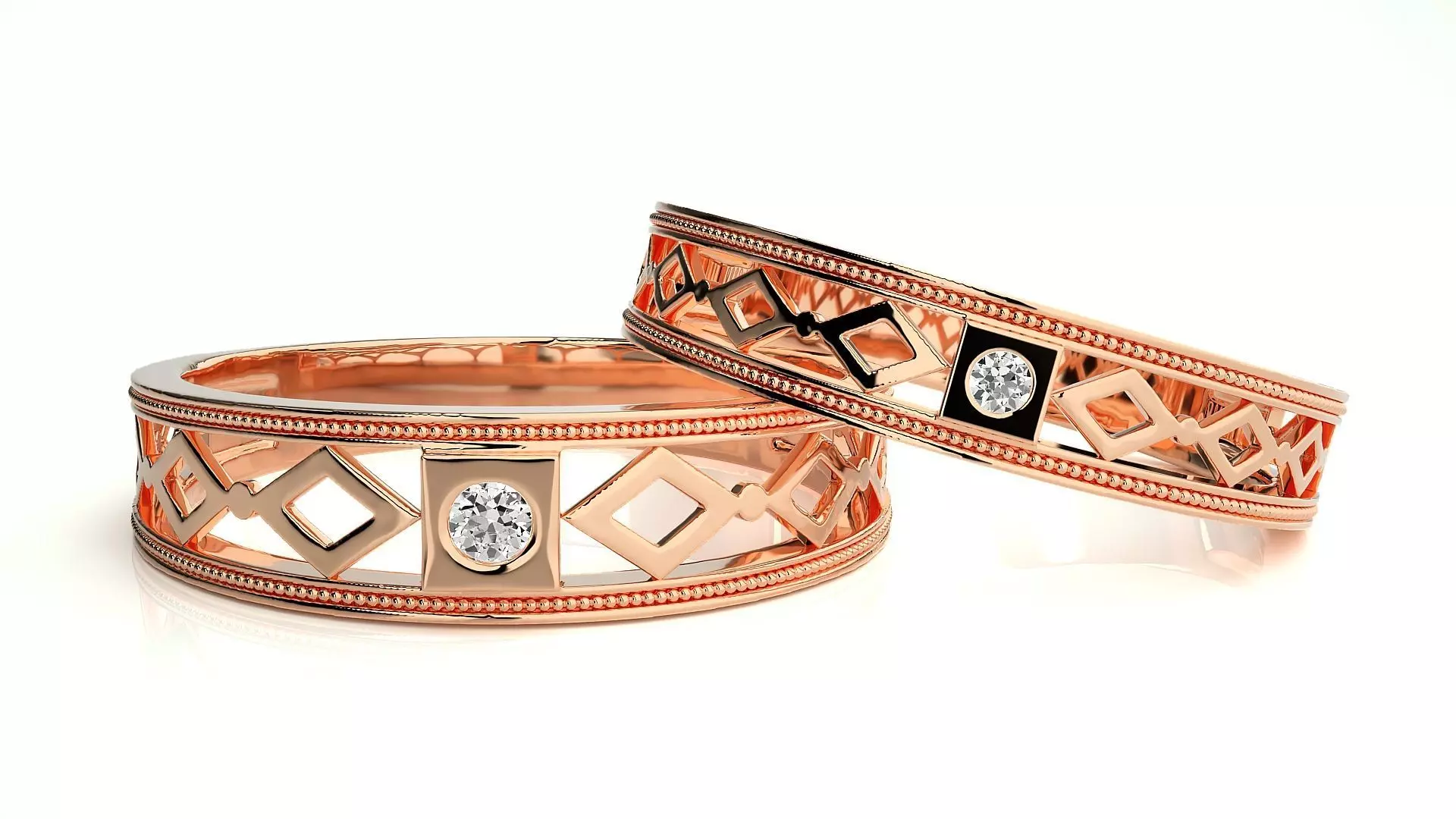 Couple Ring 240 3D print model