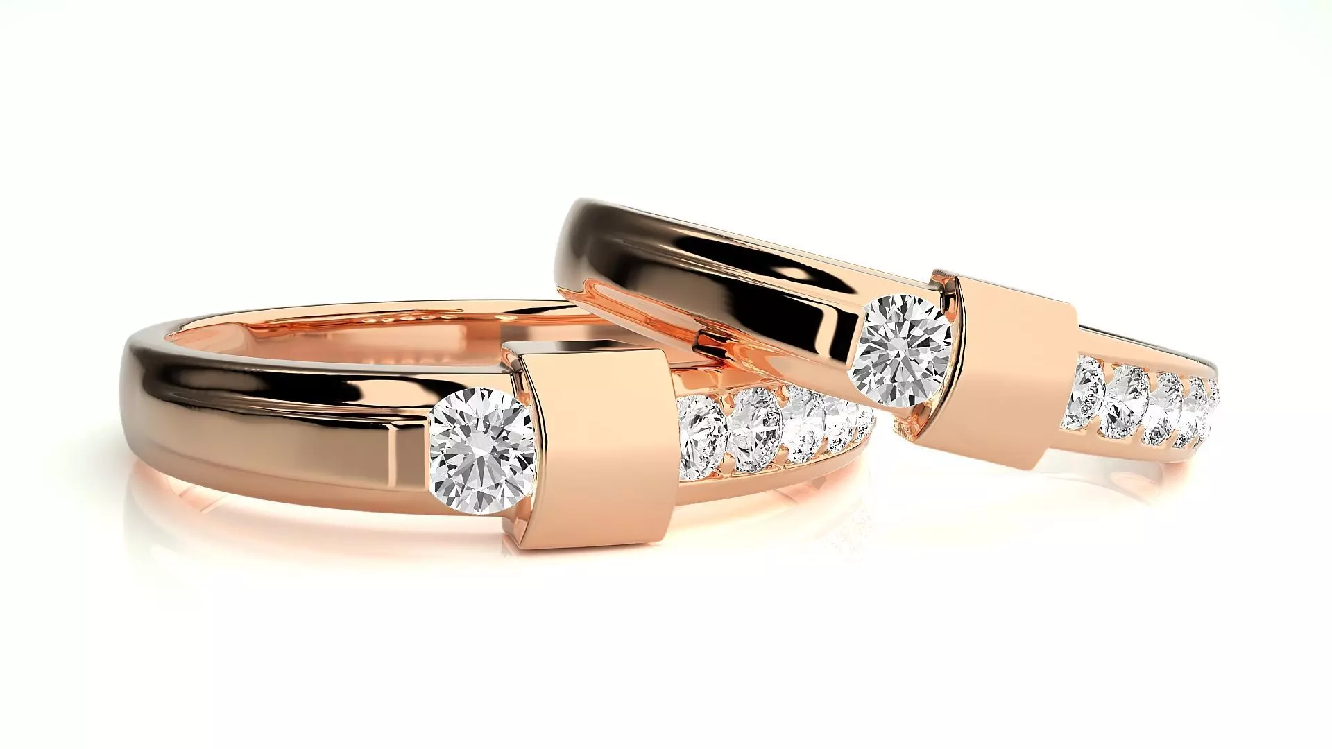 Couple Ring 206 3D print model