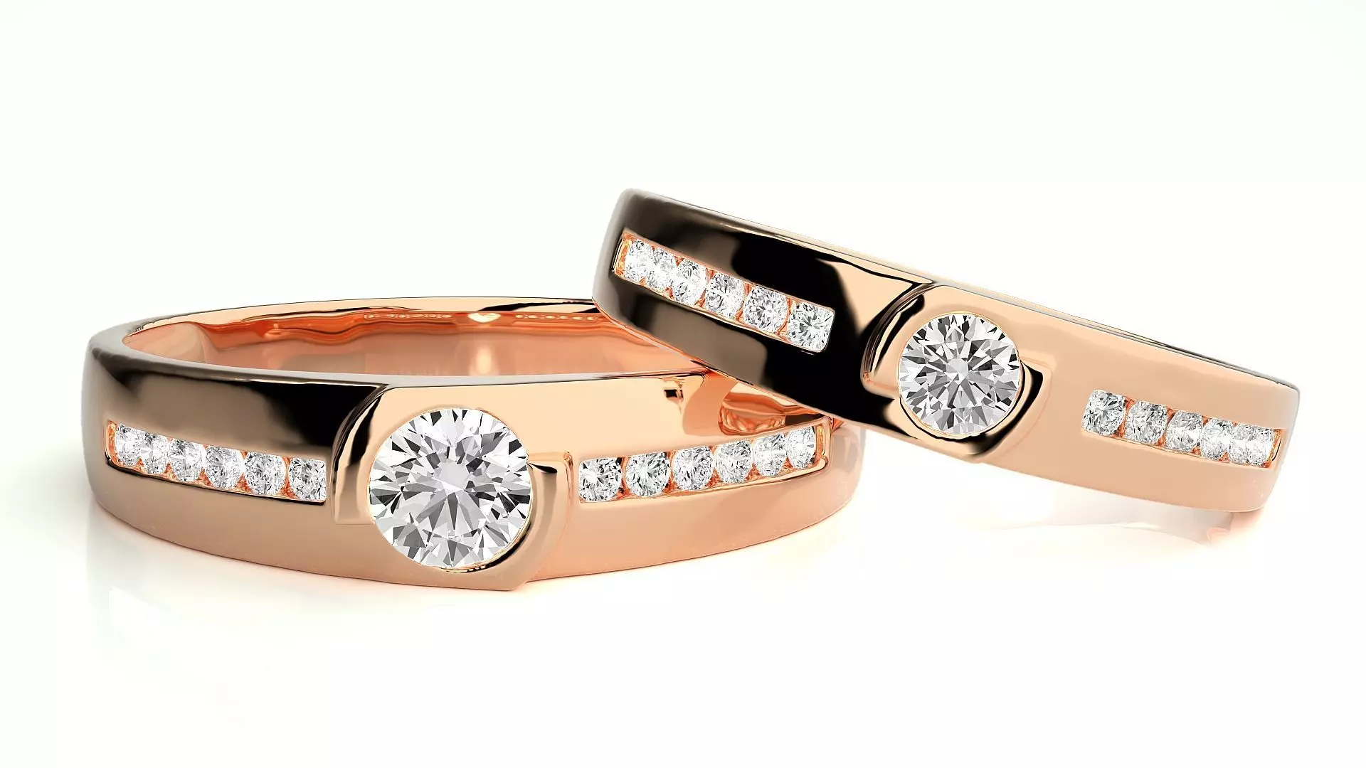 Couple Ring 140 3D print model