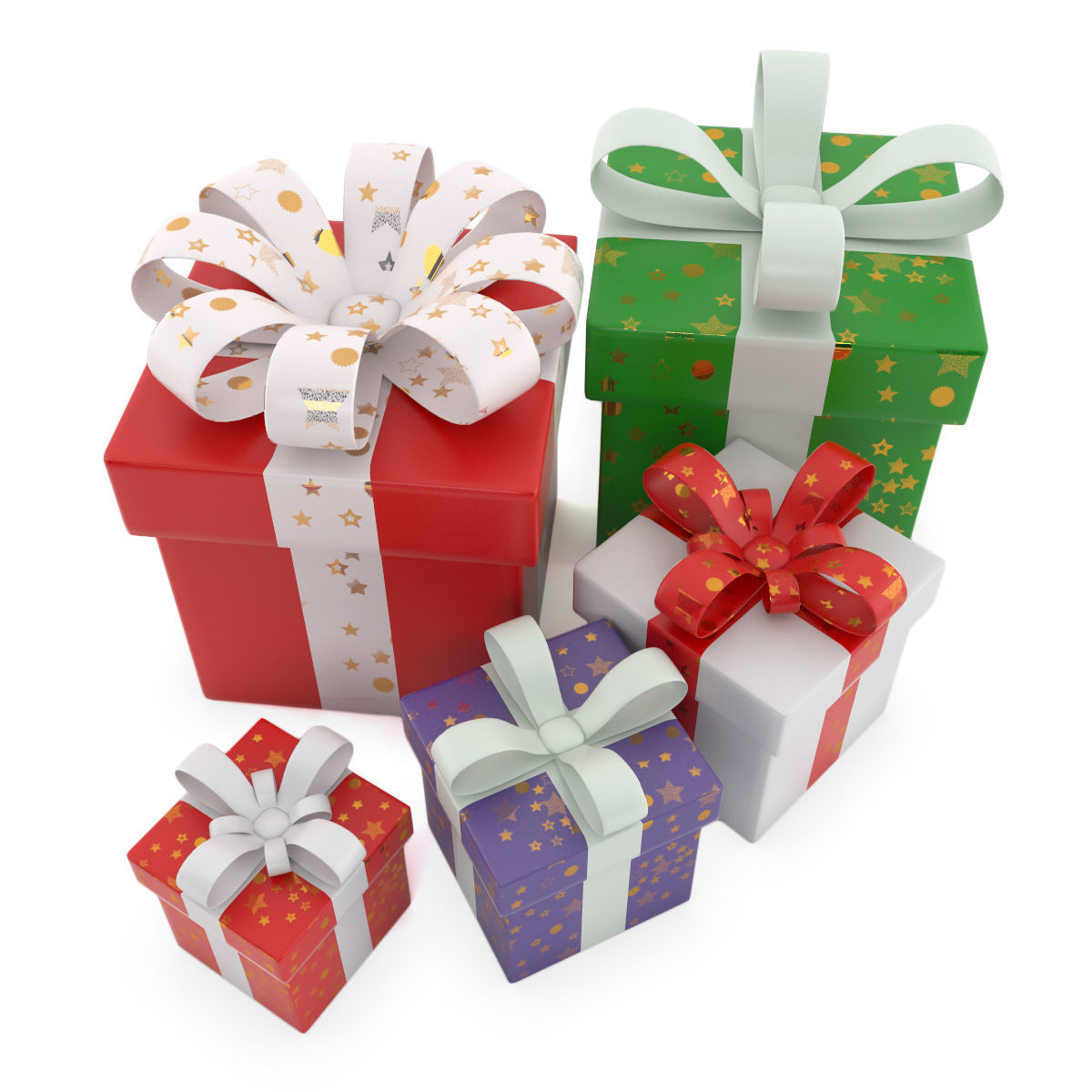 present boxes 3D model_2