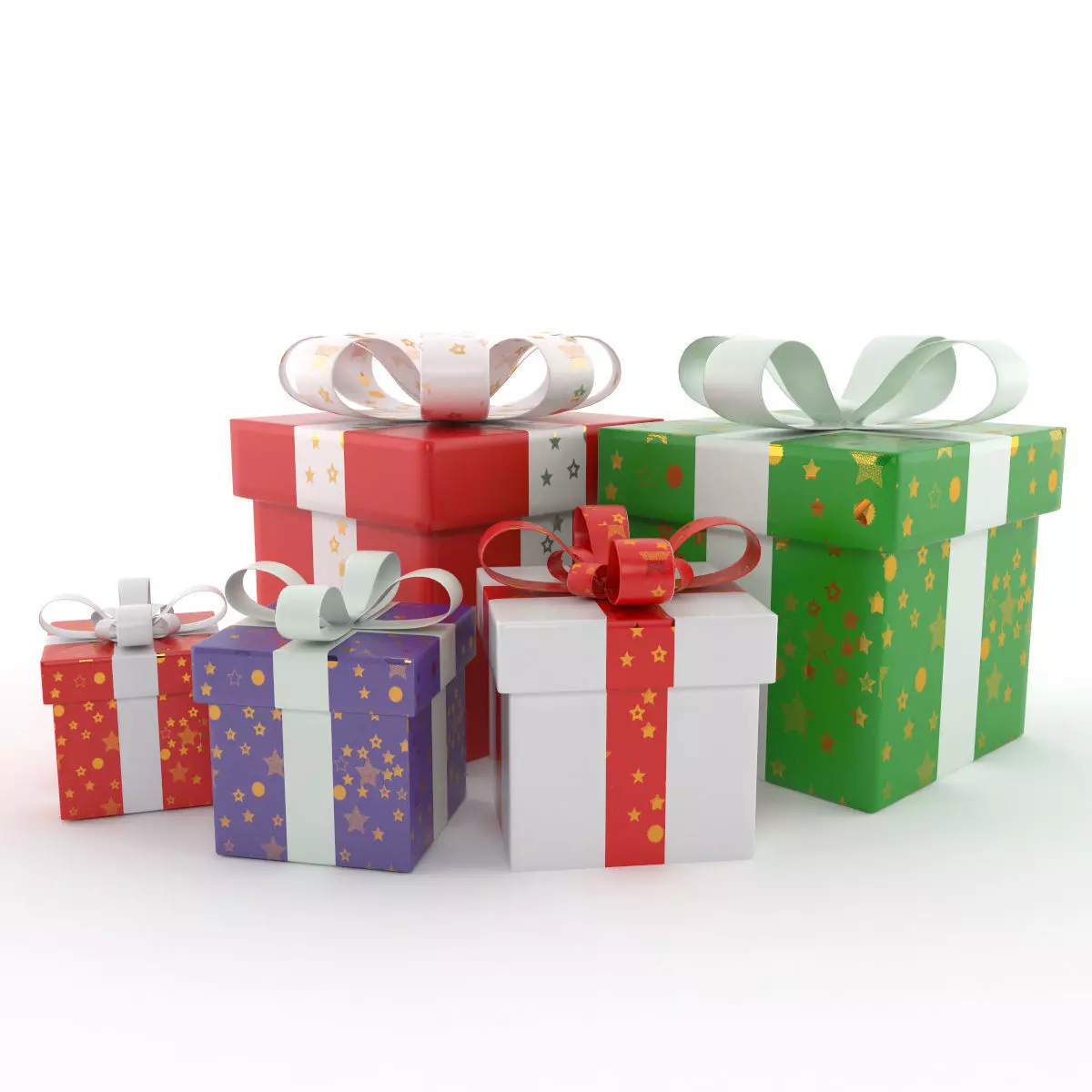 present boxes 3D model_0
