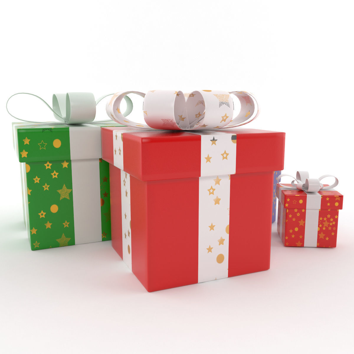 present boxes 3D model_4