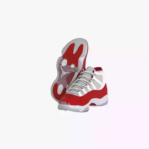 Jordan 11 Retro Cherry 2022 Low-poly 3D model