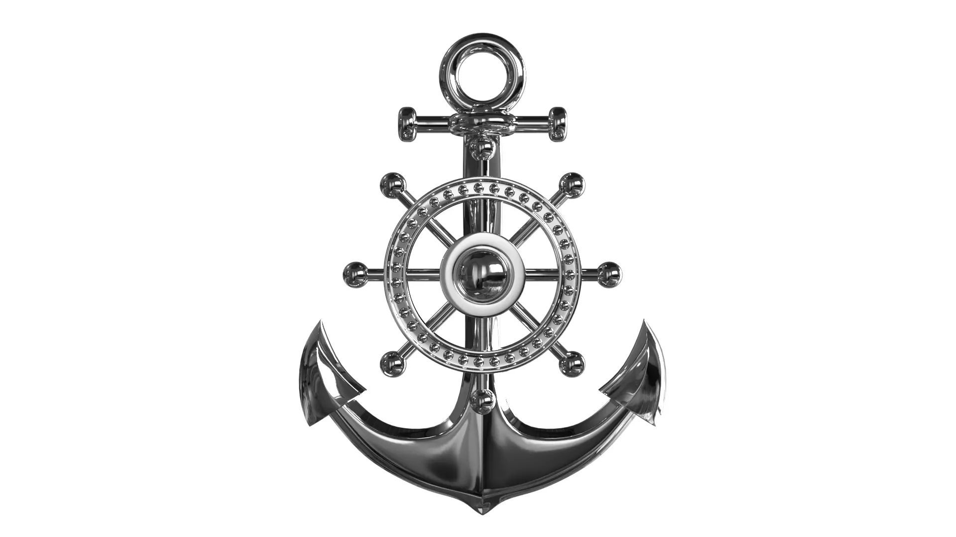 Anchor Silver PBR 2 Low-poly 3D model