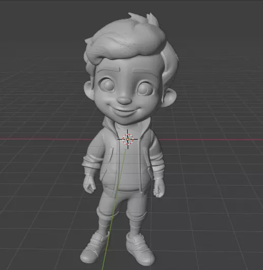 Stylized Cartoon Boy Cute Kid Figurine STL 3D print model
