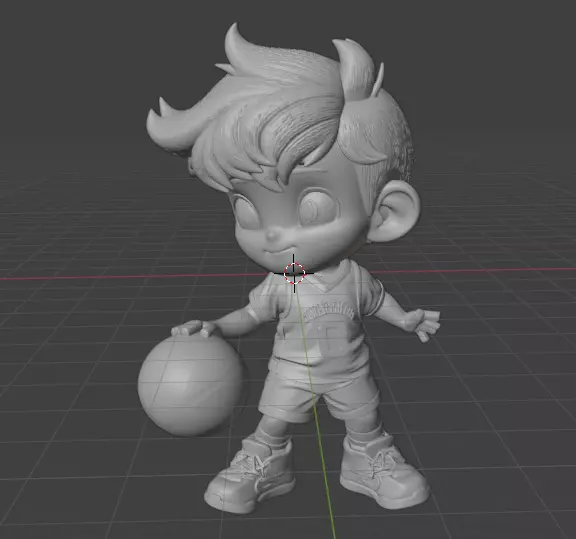Chibi Basketball Player 3D Model STL File for 3D Print 3D print model
