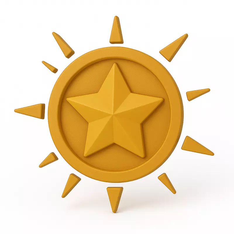 Emote Star Burst Badge 3D print model