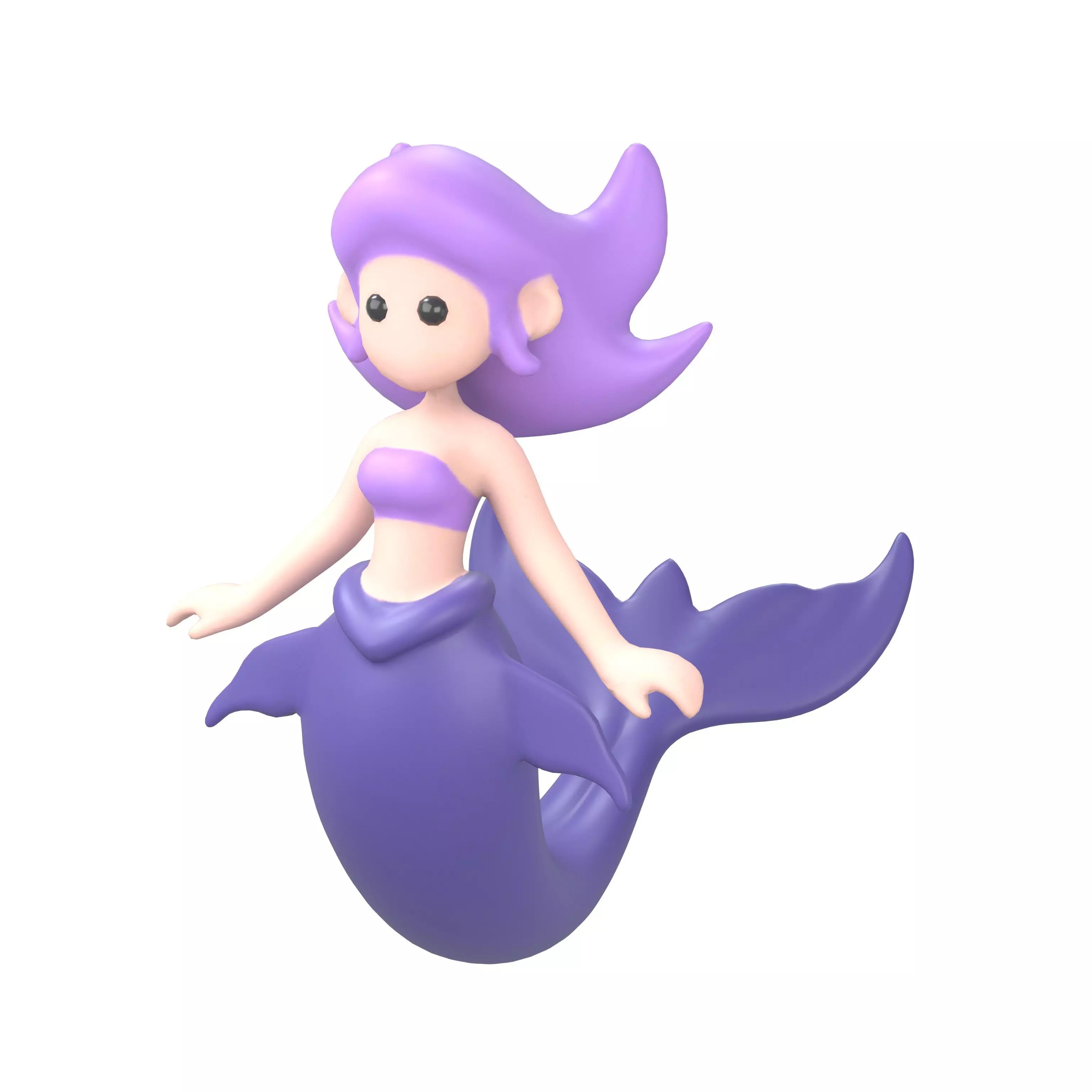 Mermaid Character v1 004 Low-poly 3D model