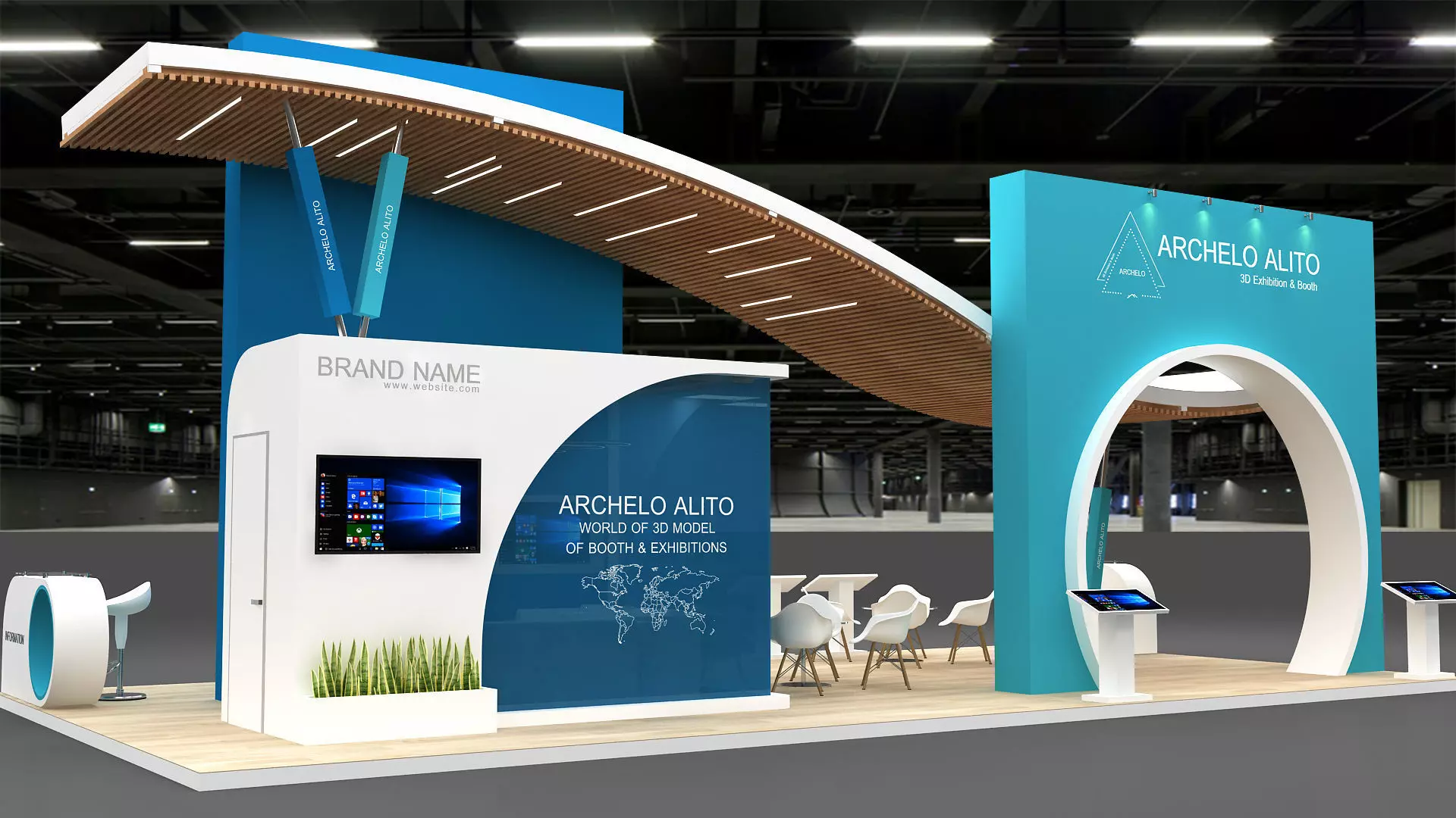 exhibition booth stall 3D model