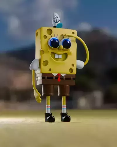Stylized Sponge Model Spange Bob 3D model | CGTrader