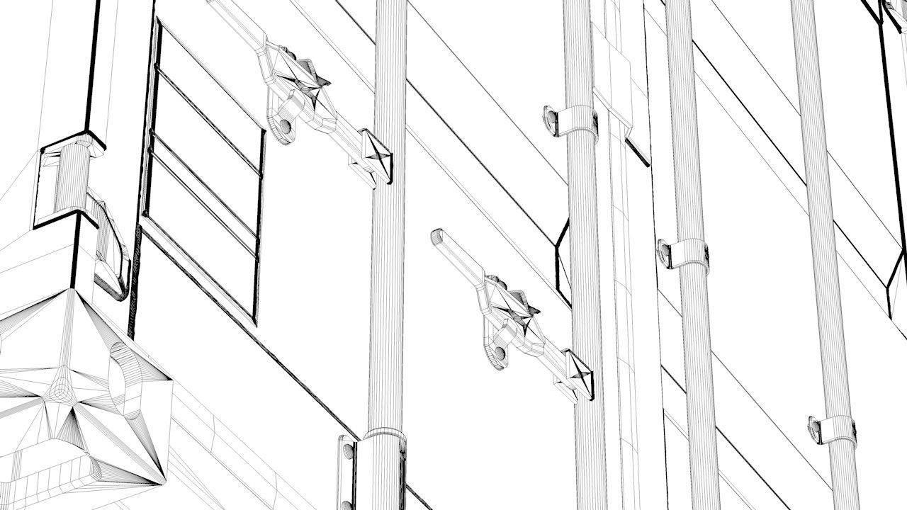 Shipping Container 20ft Rigged 3D model_30
