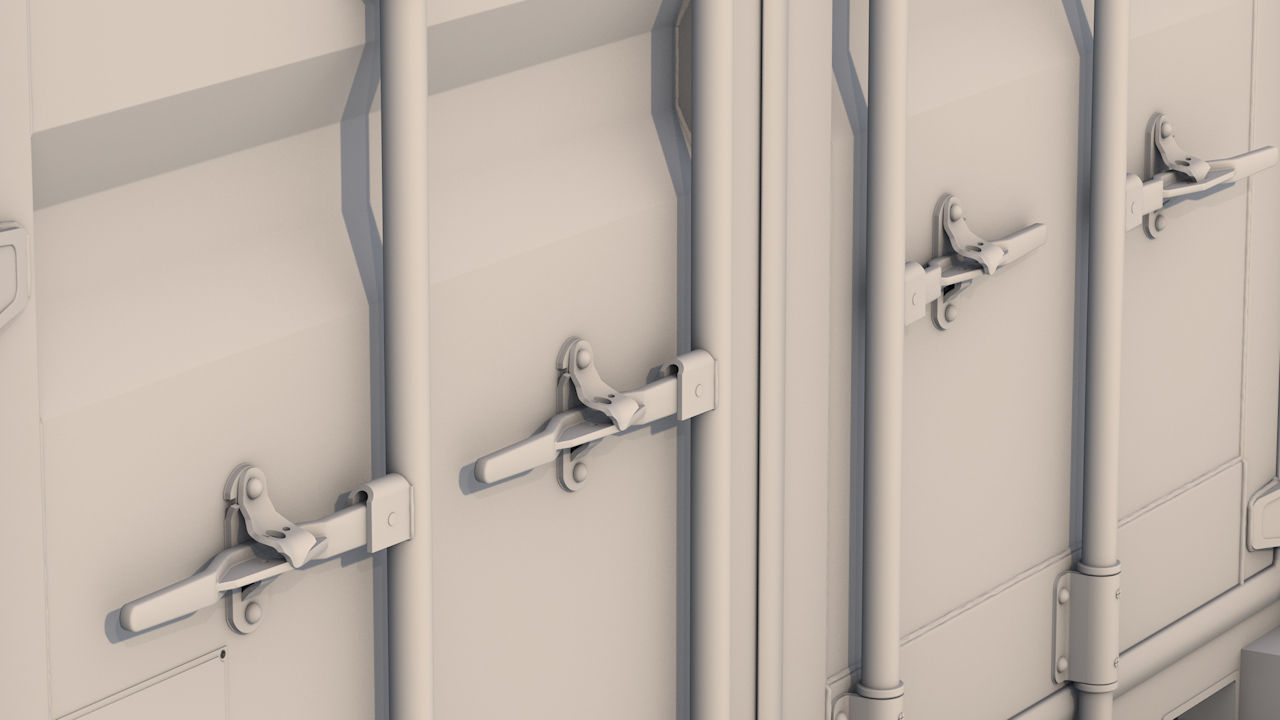 Shipping Container 20ft Rigged 3D model_28