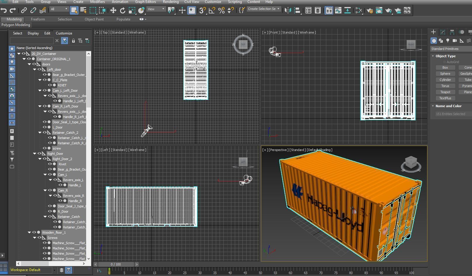 Shipping Container 20ft Rigged 3D model_53