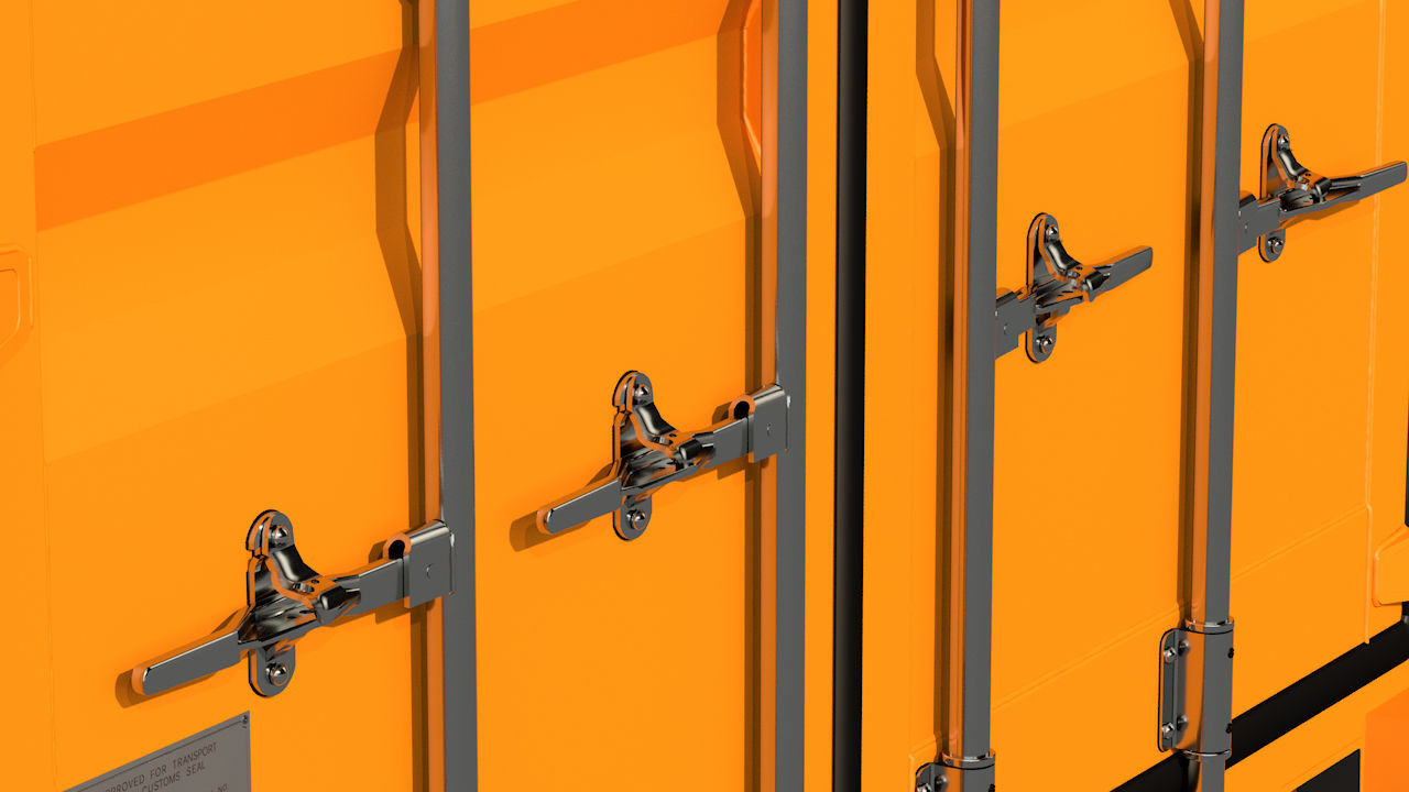 Shipping Container 20ft Rigged 3D model_29