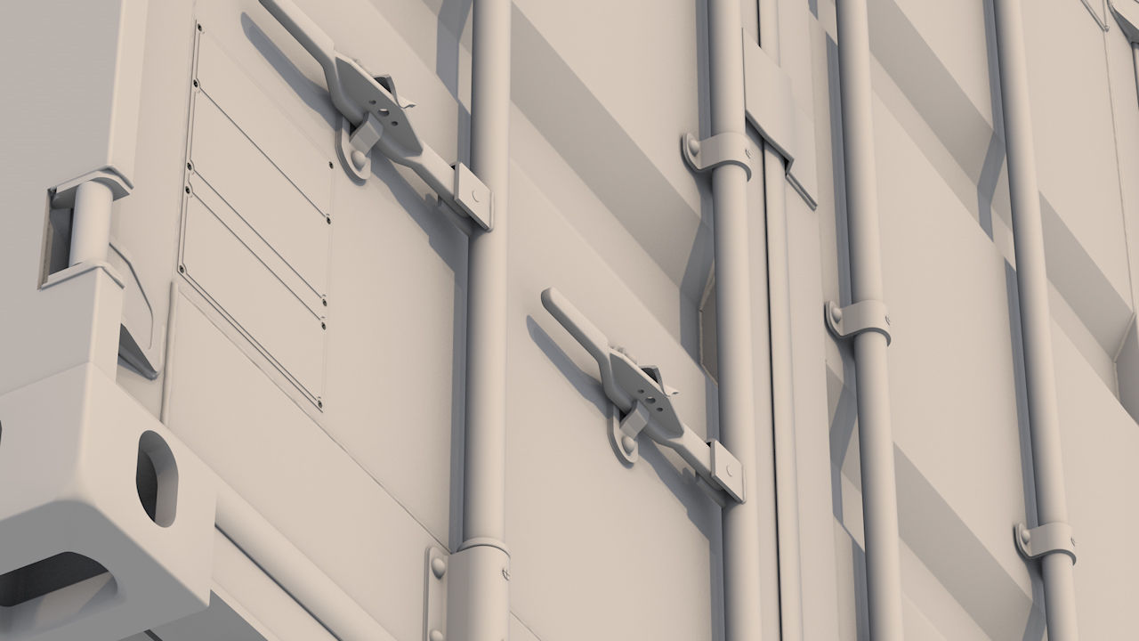 Shipping Container 20ft Rigged 3D model_31