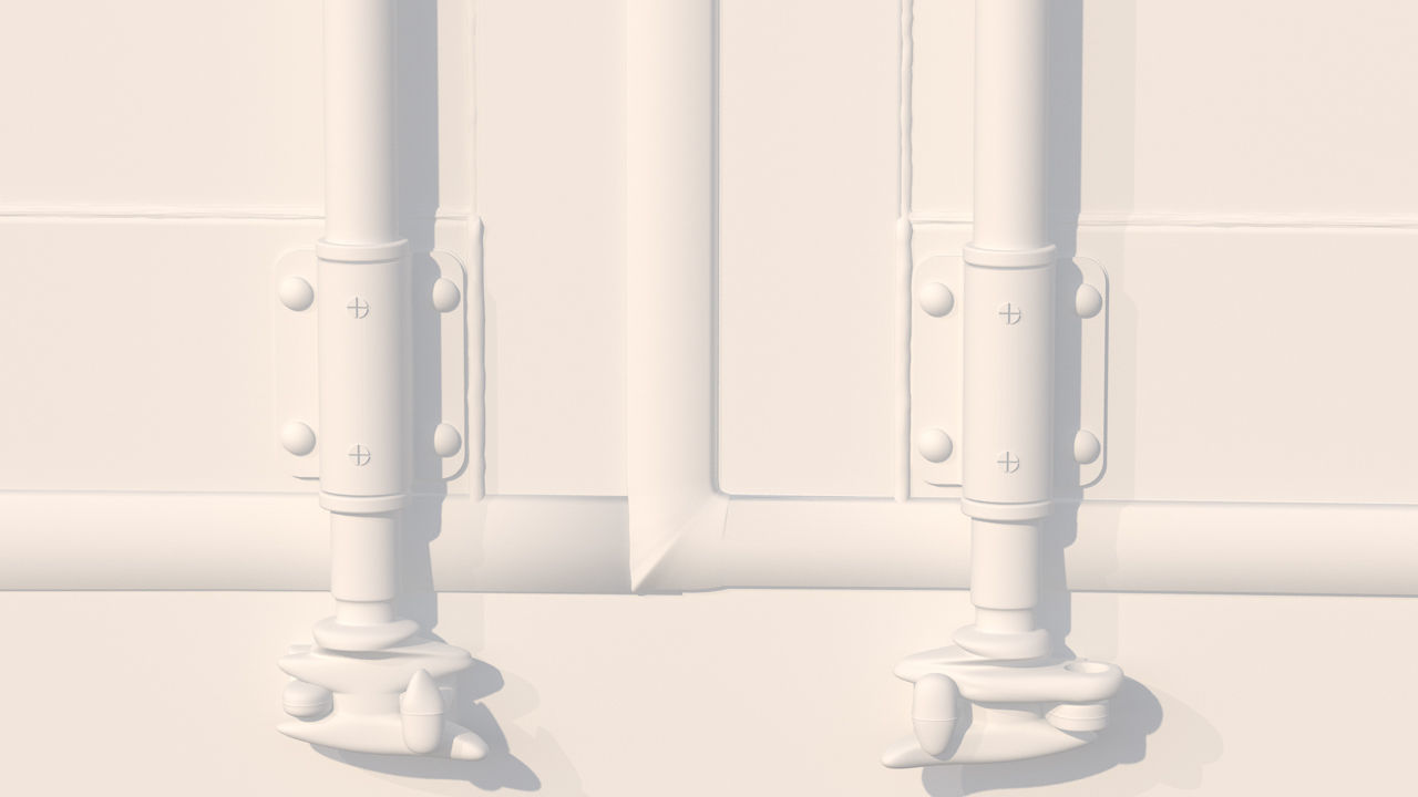 Shipping Container 20ft Rigged 3D model_25