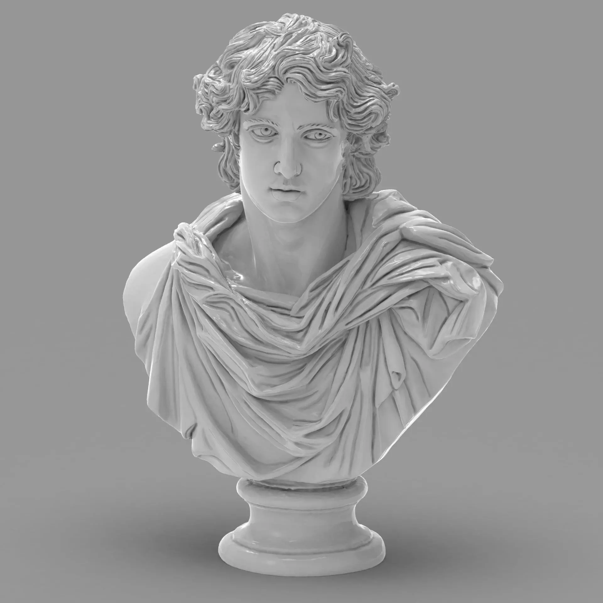 Classical Greek Marble Bust High Poly 3D Model 3D print model