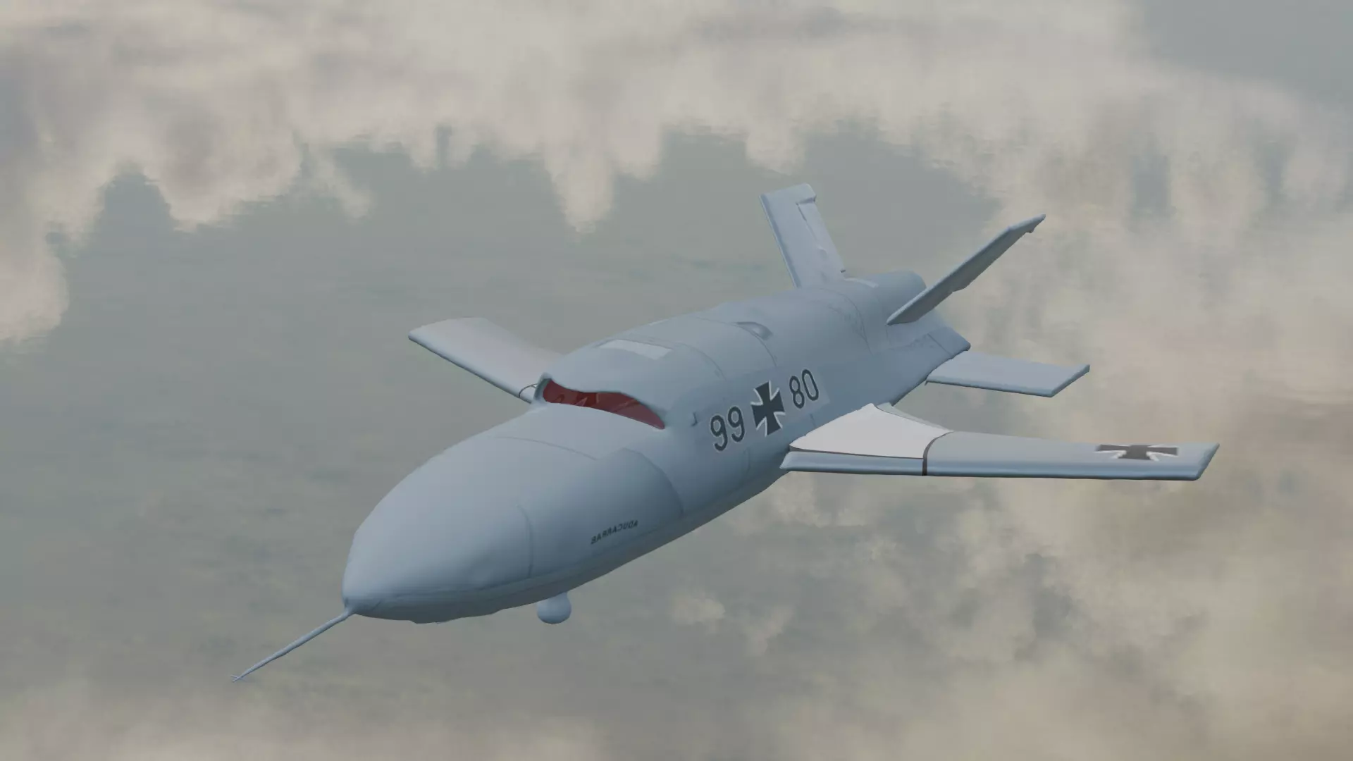 EADS Barracuda - The Father Of Them All Low-poly 3D model