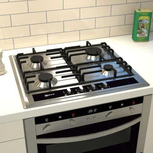 60 cm stainless steel gas hob