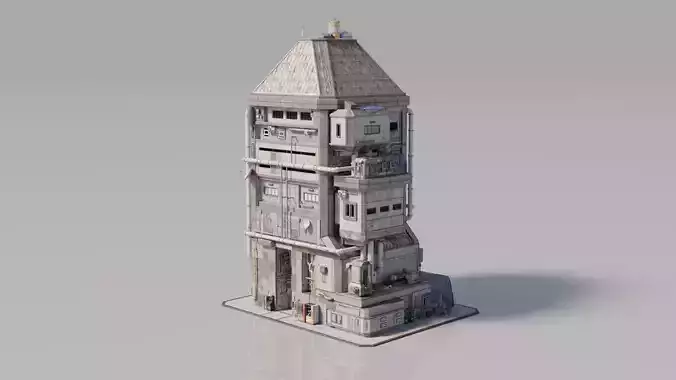 Neighborhood tower Building 2 3D model