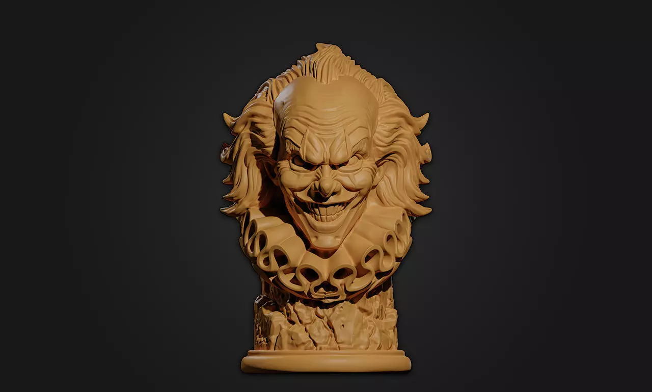 Creepy Horror Clown Bust Free 3D print model