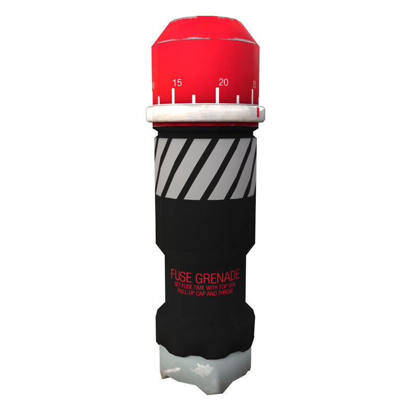Grenades fire extinguisher Low-poly 3D model_2