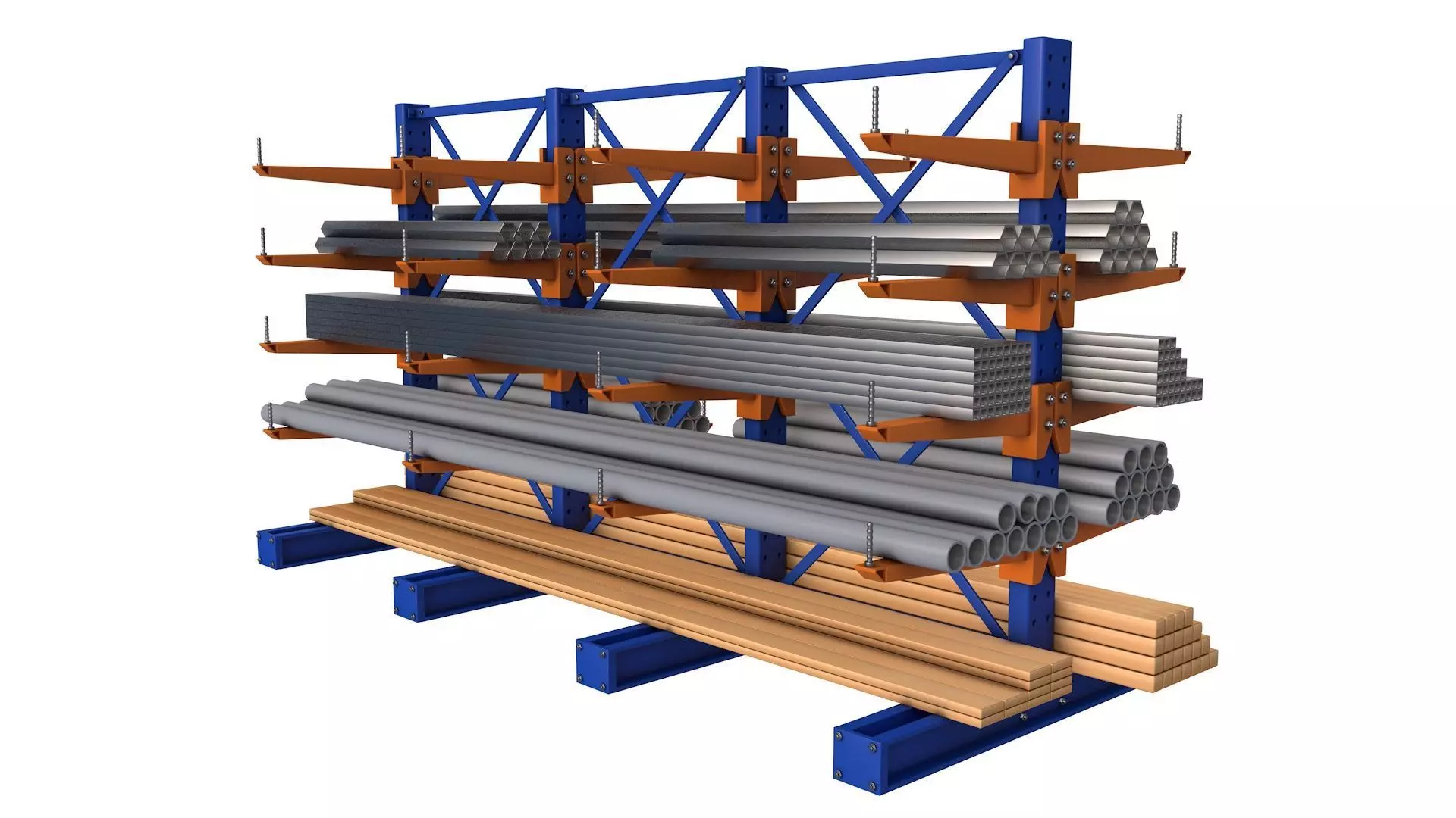 Cantilever Racking System 3D model