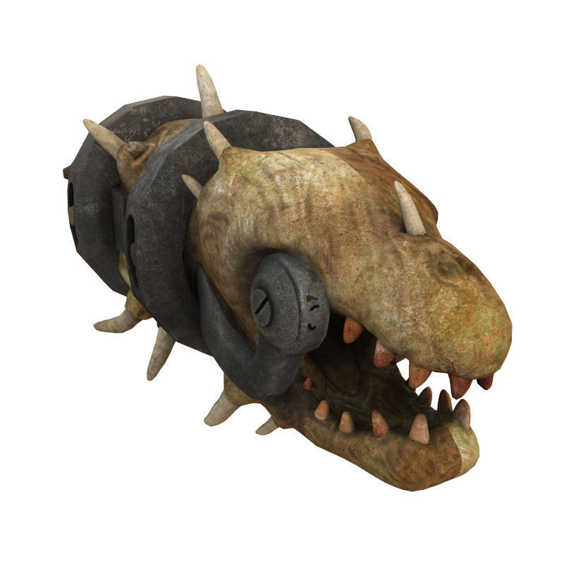 Creature Weapon Low-poly 3D model_1