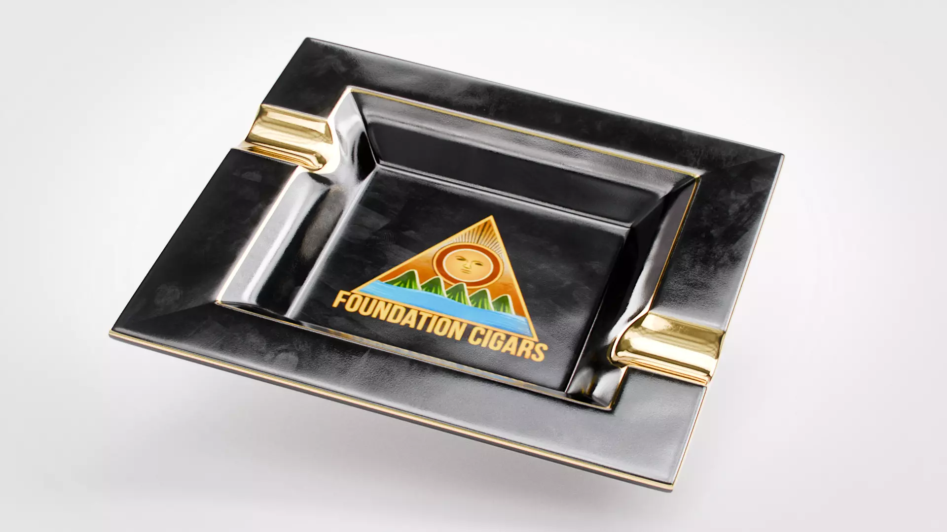 Cigar Ashtray Foundation Cigars - Branded Tobacco Accessory 3D model