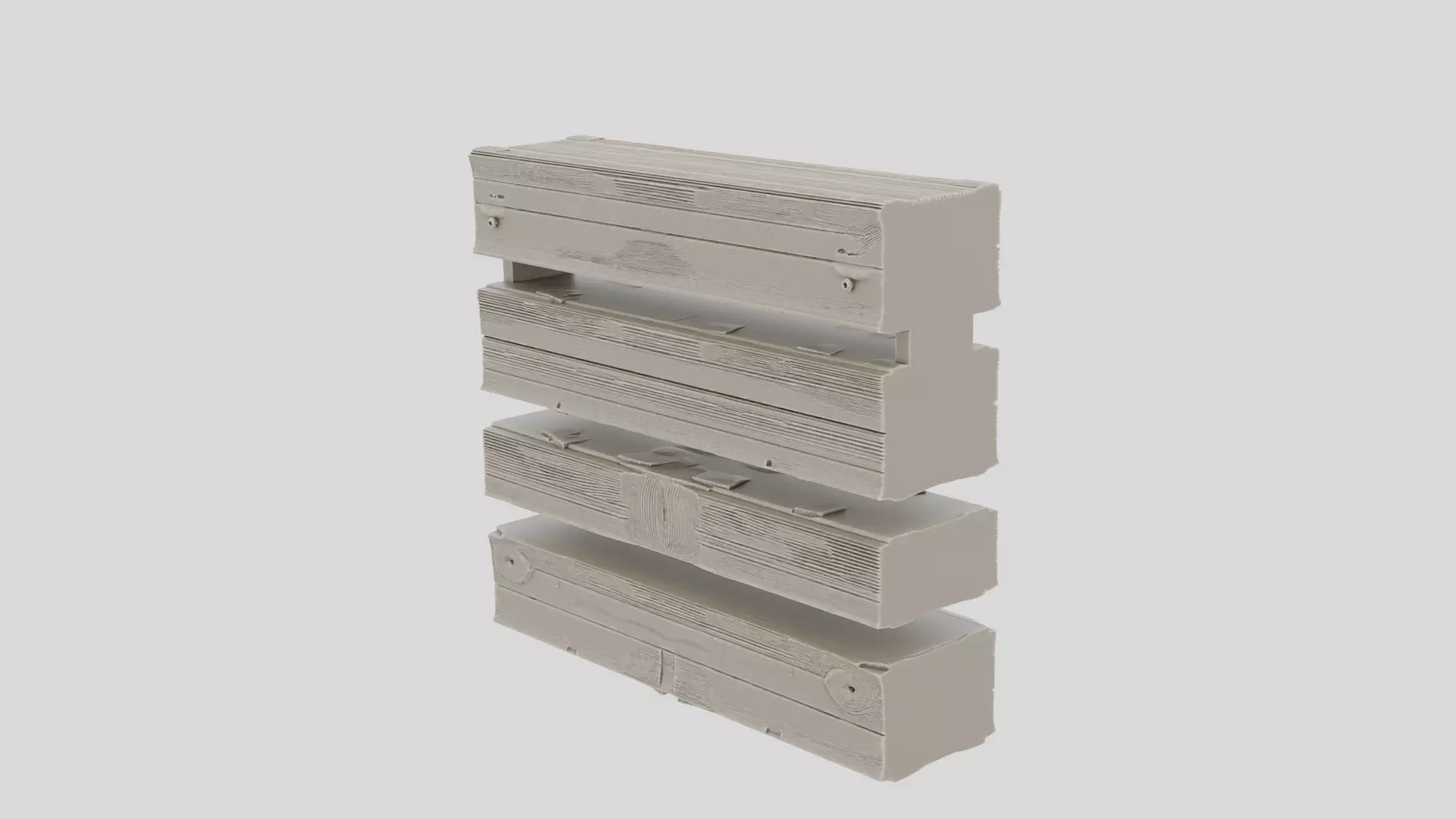 Wooden Barricade Terrain for 3D print 3D model