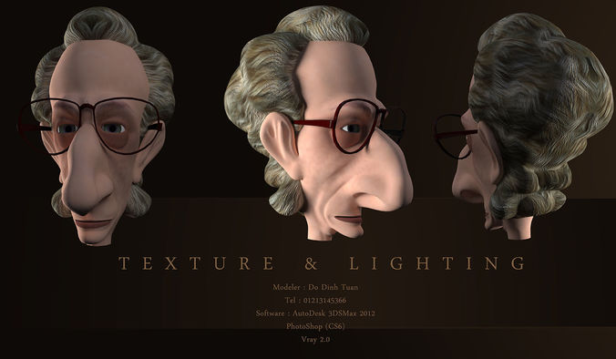 Model Face Character 3D model