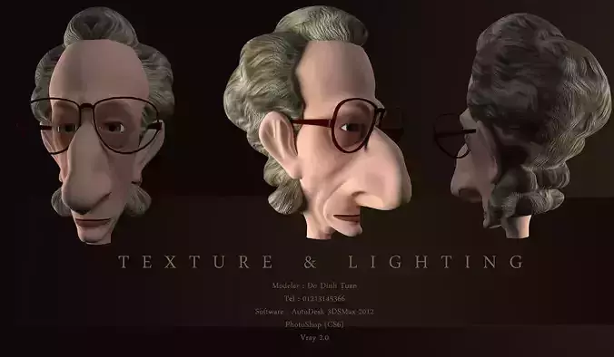 Model Face Character 3D model