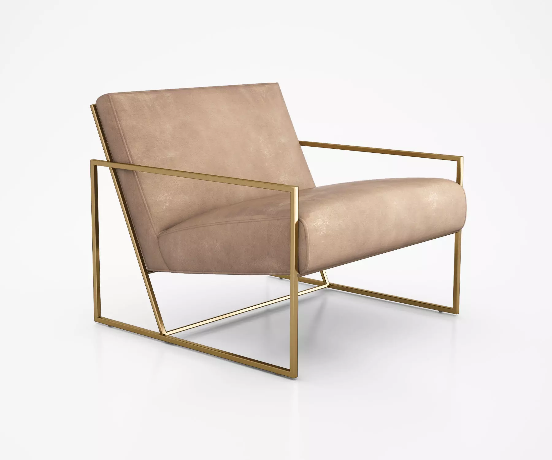 Thin Frame Lounge Chair by Lawson Fenning 3D model_0