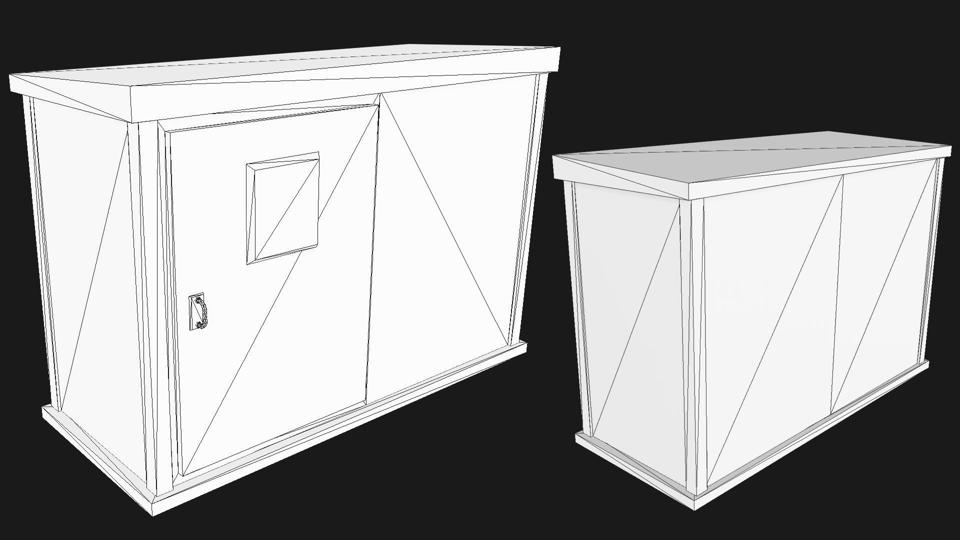 Utility Boxes Pack Low-poly 3D model_12