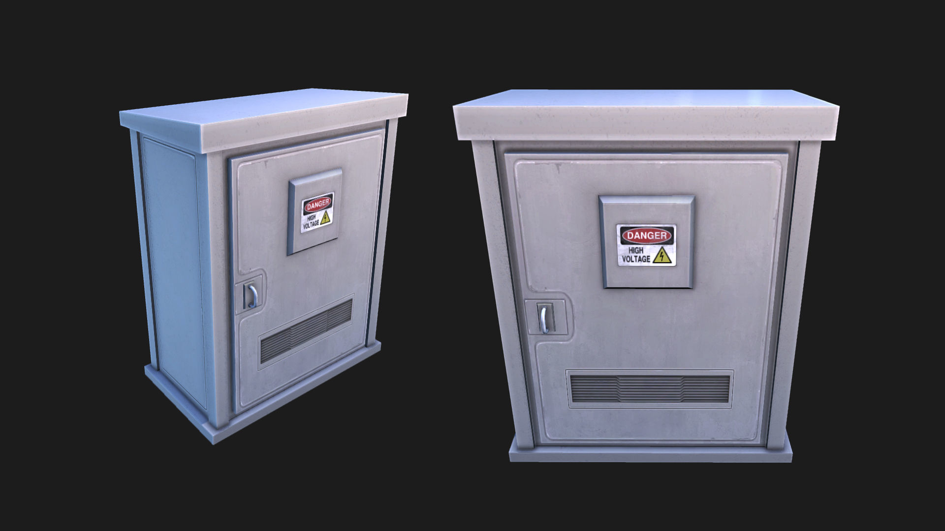 Utility Boxes Pack Low-poly 3D model_6