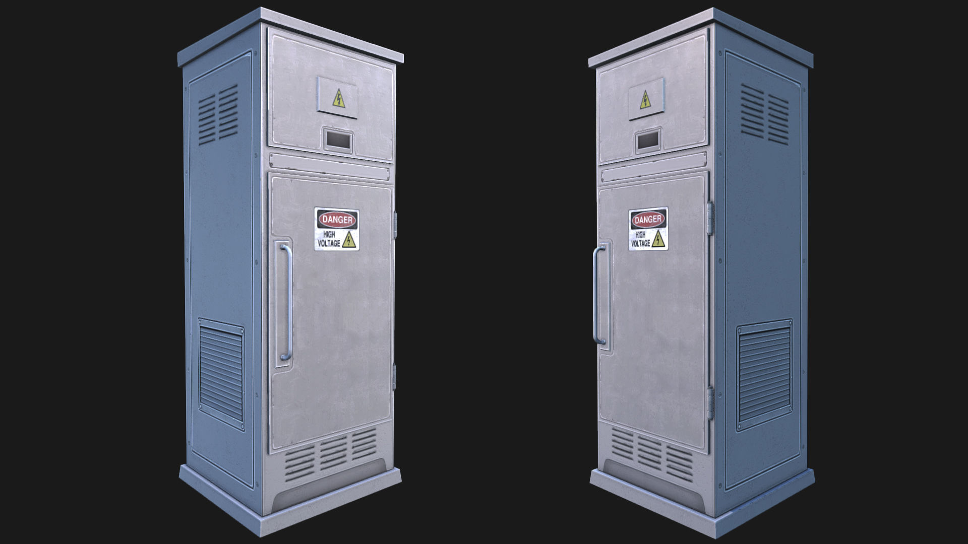 Utility Boxes Pack Low-poly 3D model_1