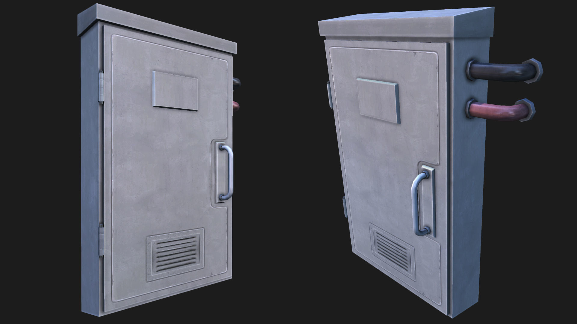 Utility Boxes Pack Low-poly 3D model_18