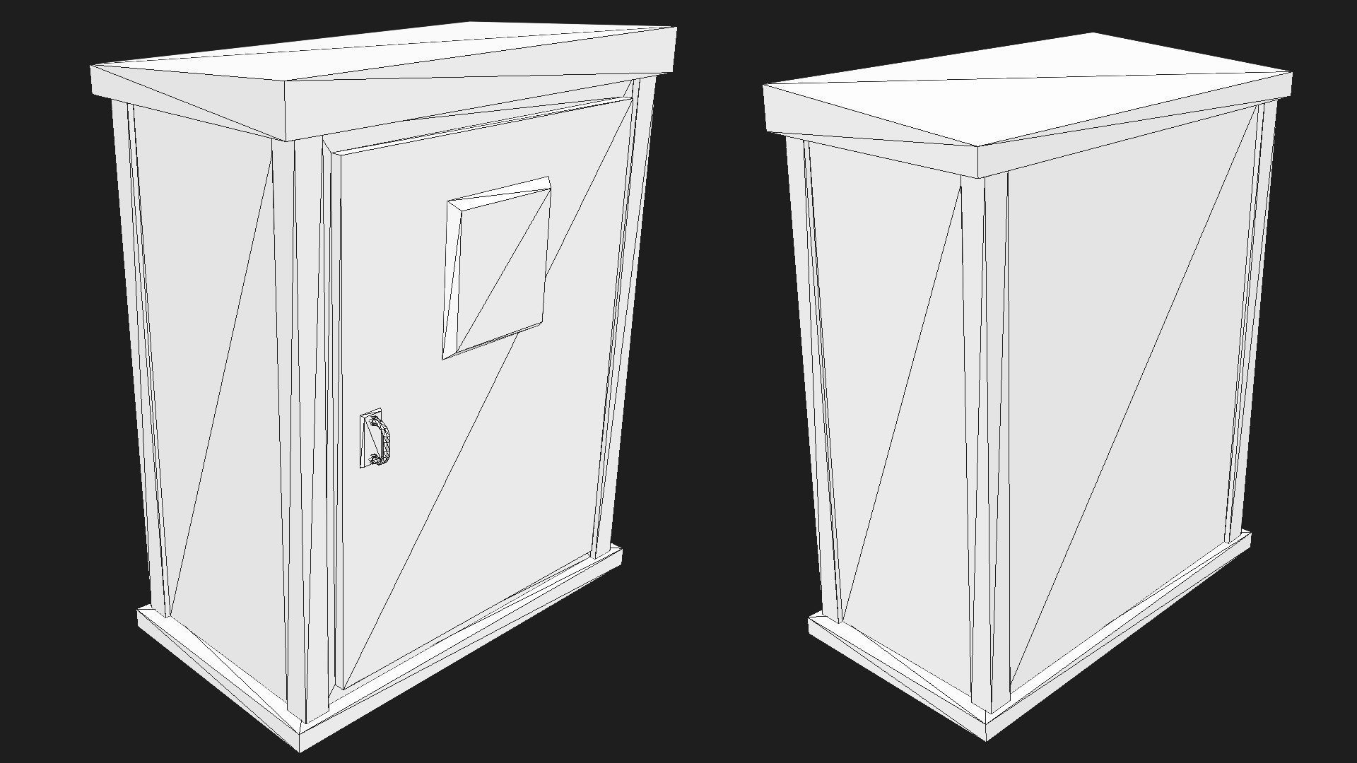 Utility Boxes Pack Low-poly 3D model_8