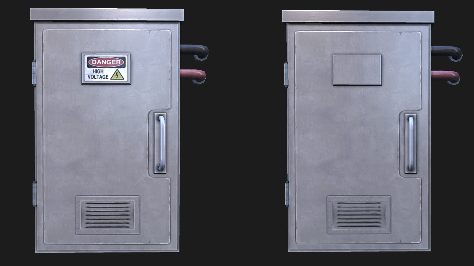 Utility Boxes Pack Low-poly 3D model_19