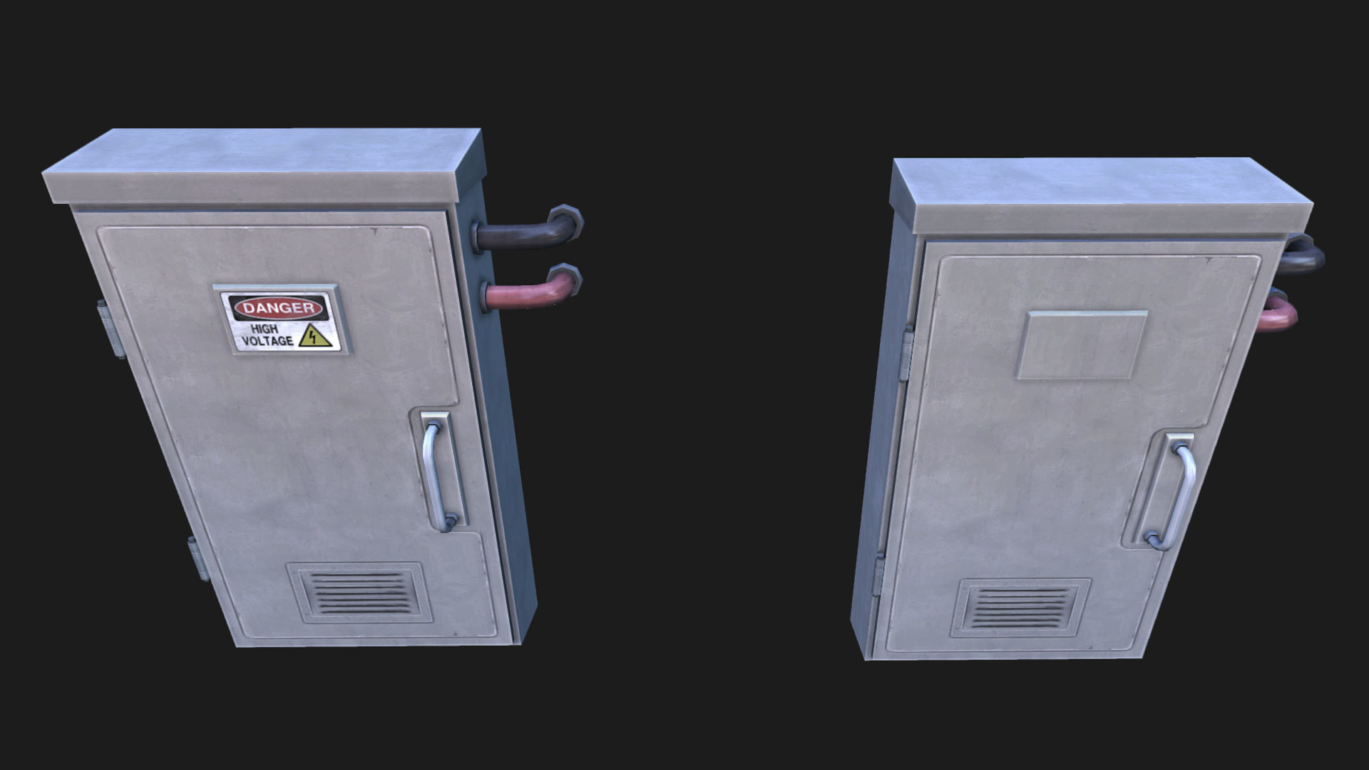 Utility Boxes Pack Low-poly 3D model_20