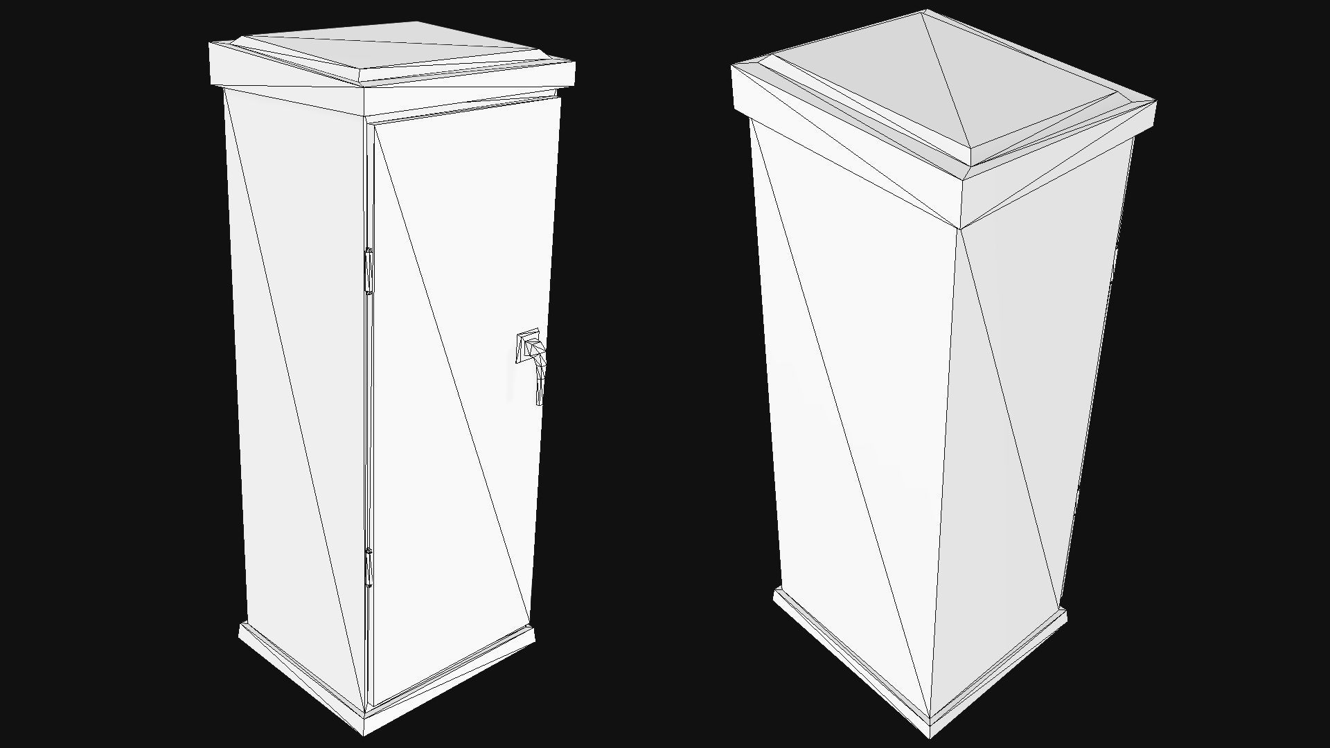 Utility Boxes Pack Low-poly 3D model_16