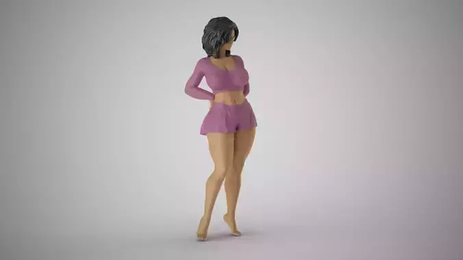 Woman with Hands Behind Back